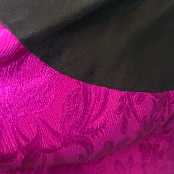 Norma Walters size 10 Black & Gold silk print BIAS cut maxi skirt with side zip - Picture 12 of 16